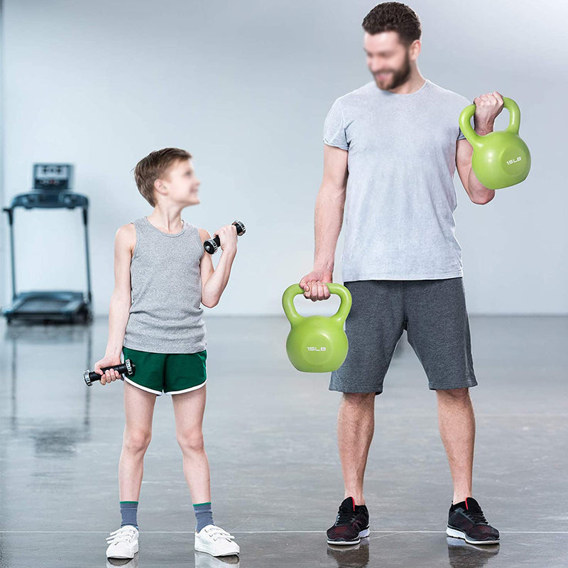 5lbs Kettlebell Set, Strength Training Kettlebells Weight Set For Women, Vinyl Coated Kettle Bell For Home Gym Workout Weight Lifting Equipment, Comfortable Grip Wide Handle Weights