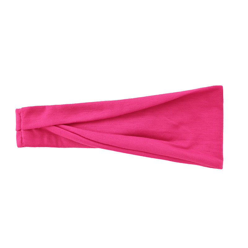 Men's And Women's Fashion Running Fitness Sweatband Elastic Hairband