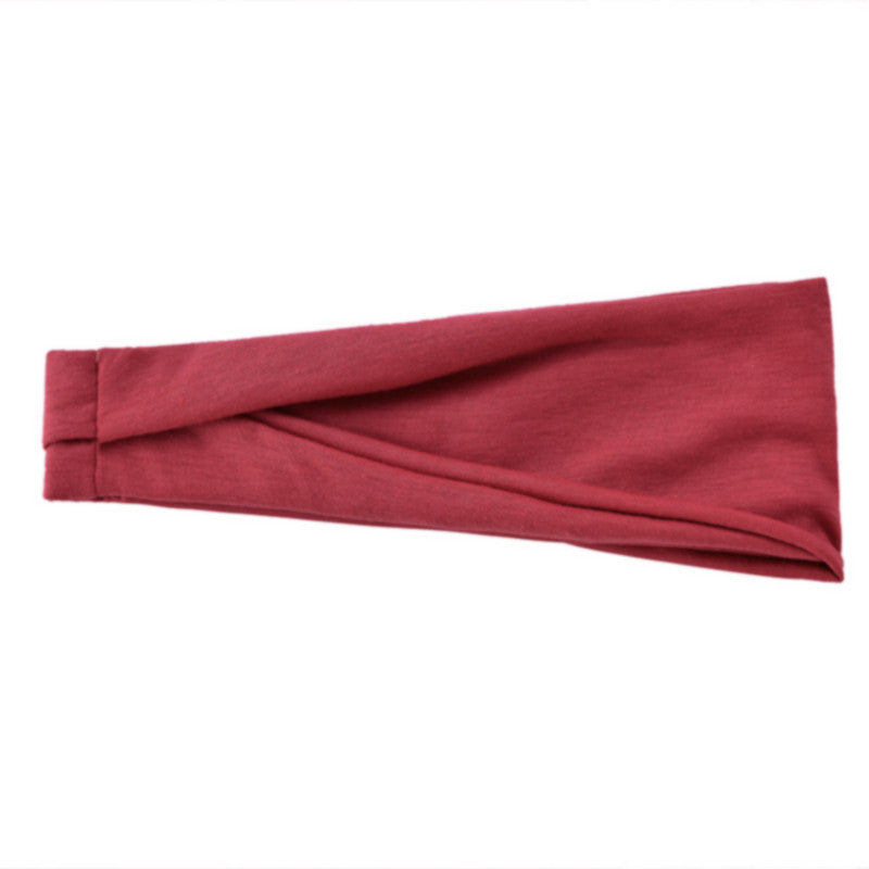 Men's And Women's Fashion Running Fitness Sweatband Elastic Hairband