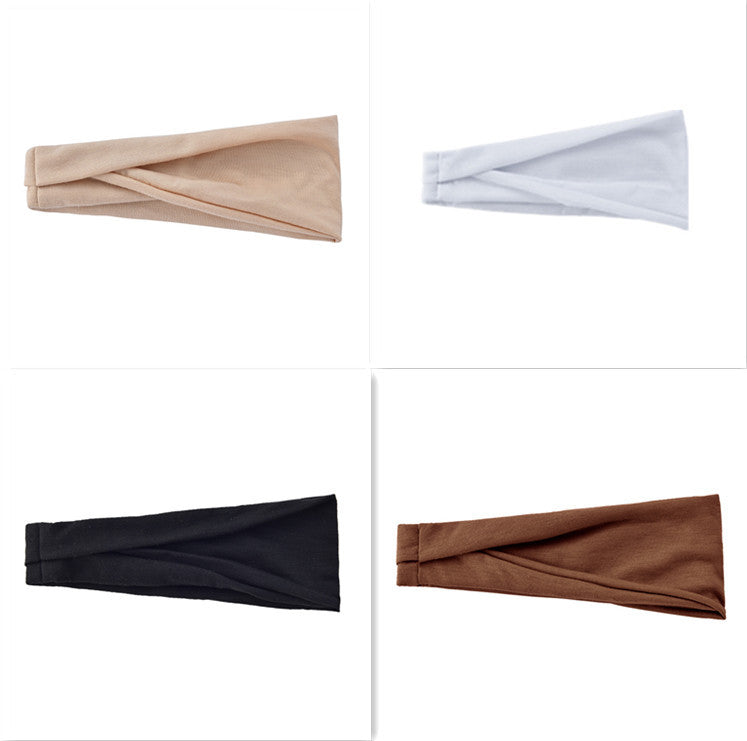 Men's And Women's Fashion Running Fitness Sweatband Elastic Hairband