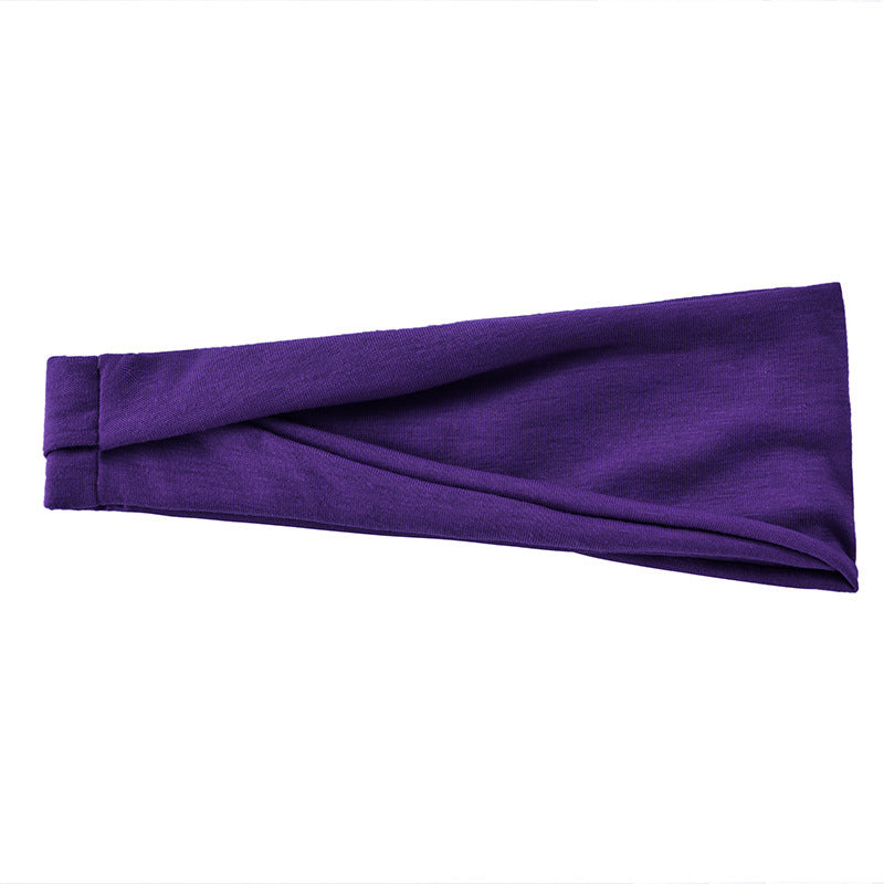 Men's And Women's Fashion Running Fitness Sweatband Elastic Hairband