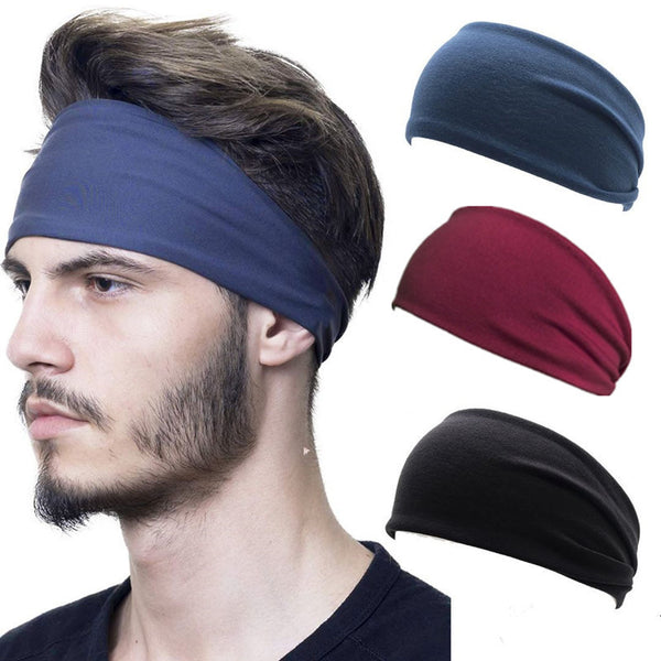Men's And Women's Fashion Running Fitness Sweatband Elastic Hairband