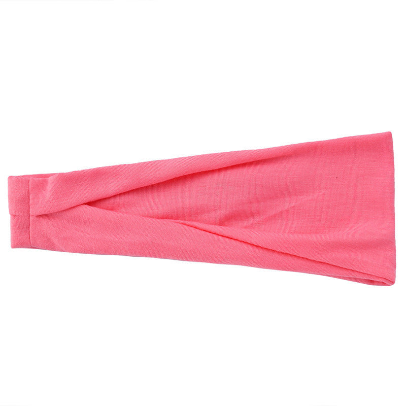 Men's And Women's Fashion Running Fitness Sweatband Elastic Hairband