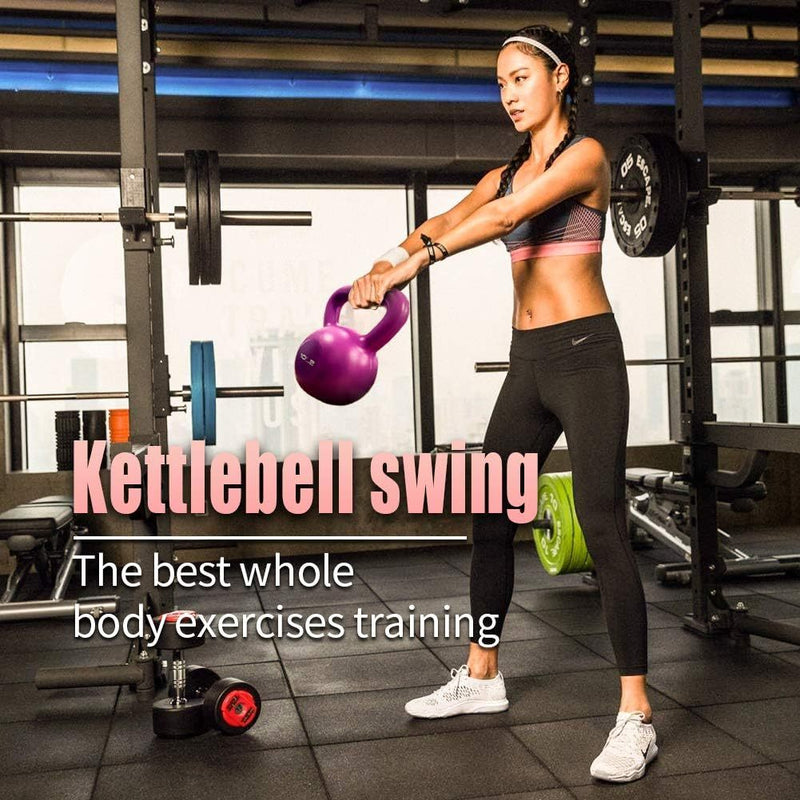 5lbs Kettlebell Set, Strength Training Kettlebells Weight Set For Women, Vinyl Coated Kettle Bell For Home Gym Workout Weight Lifting Equipment, Comfortable Grip Wide Handle Weights
