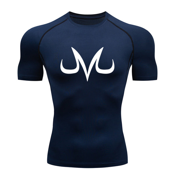 Men's Fitness Sports Running Tight Round Neck T-shirt Compression And Quick-drying Top